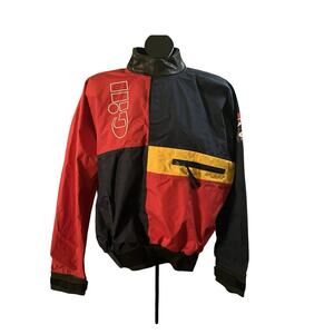 VTG Gill Sailing Jacket Men’s L Colorblock Red Black Yellow Marine Windbreaker